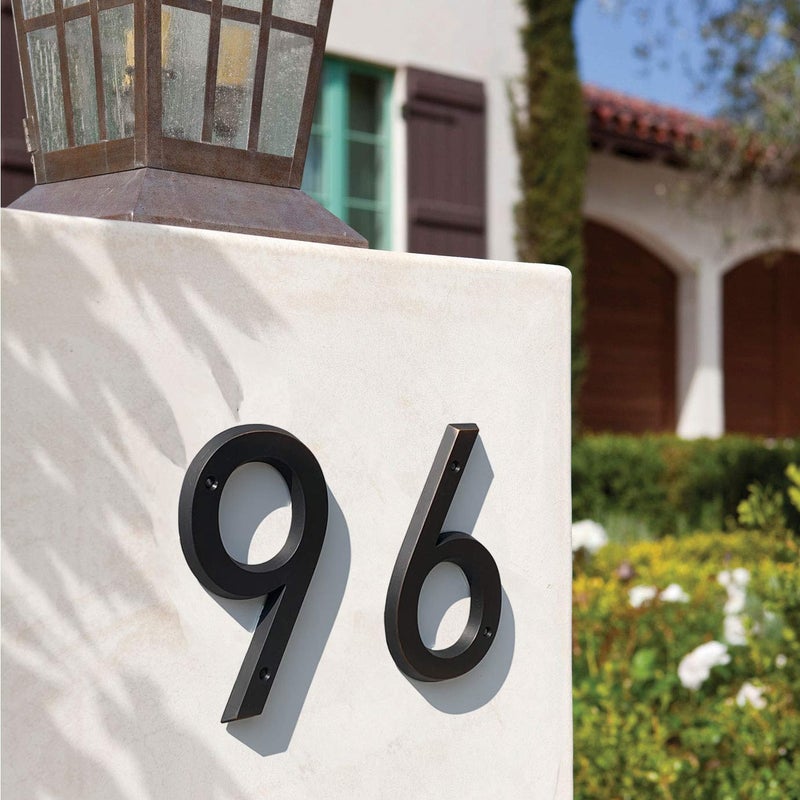 HASWARE House Number Sign 6 Inch Vintage Style Aged Bronze Finish Door Numbers Signage Plaque Street Home Address Numerals,Zinc Alloy (2) - Image 2